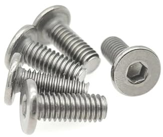 50 Stück reines Titan, ultradünn, Sechskantkopf, großer Flachkopf, CM-Kopf, flache C-Kopfschraube(M3X14 50PCS)