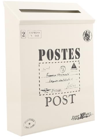 UKCOCO Wandbriefkasten Robustem Mit Zeitungsfach Vintage Design Für Außenbereich Für Zuhause Und Garten Praktische Briefablage Elegantem