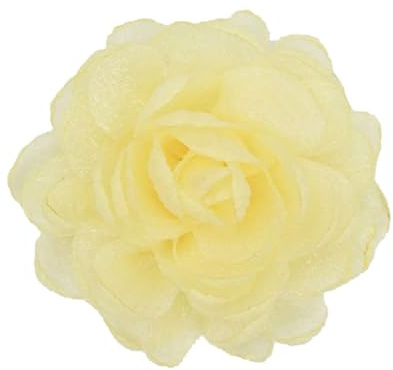 Kabelife 10CM Süß Blumen Brosche, Ansteckblume, Blume Haarspange, Haarclip Blume, Rosen Haarnadeln Haarschmuck für Mädchen Frauen Party Strand Hochzeit (Gelb)