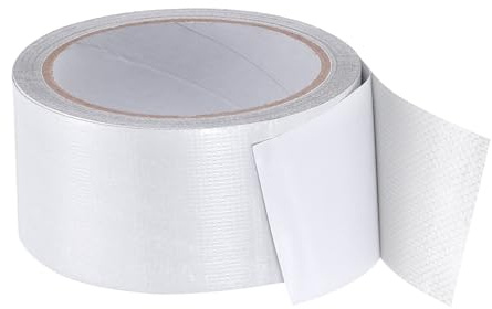 PATIKIL Awning Repair Tape 8m x 5cm Waterproof Canvas Tape High Adhesive Tear Repair Patch Kit for PVC Tarpaulin Tent Awning Fabric RV Sail Boat Cover, White (2 x26.24ft)