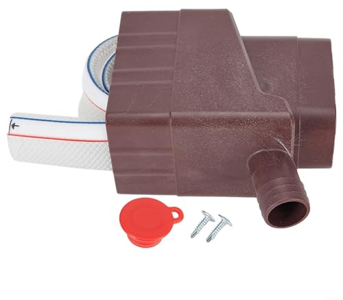 Dispositivo di raccolta dell'acqua piovana adatto al giardino con connettore efficiente per il pluviale e tubo da 101,6 cm (marrone scuro)