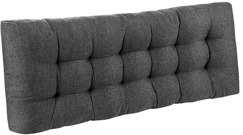 8cm Dicke Bankauflage Bankkissen 150x50 120x40 100x40 140x50 130x40, Sitzkissen Bank Sitzauflage Innen Outdoor, Gartenbank Auflage, Rechteck Sitzkissen Groß für Stuhl Boden(Dunkelgrau,140x50cm x8cm Th