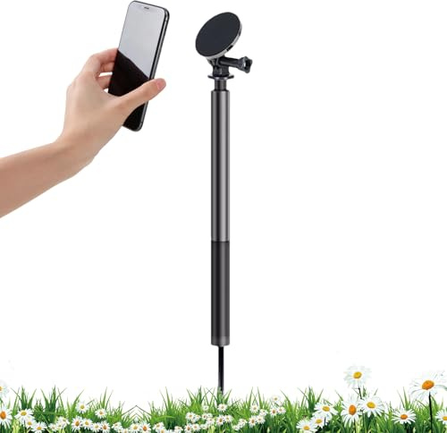 Supporto per cellulare regolabile in altezza, per analisi 'oscillazione del golf, monopiede regolabile a 360°, supporto magnetico allungabile, per prato, video di cucina, attività all'aperto