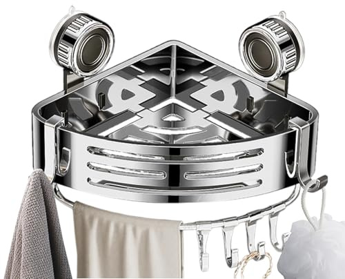 Bathroom Shower Organizer Corner,Shower Shelves Corner | Rustproof Modern Organizer Rack Tray Space-Saving for Bathtub Shampoo Hair Conditioner Cosmetics Hand Washing Liquid