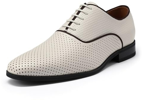 YFFUSHI Formell vävd textur snörning derby skor affärer lätta brogues Oxfordskor eleganta bekväma derbys