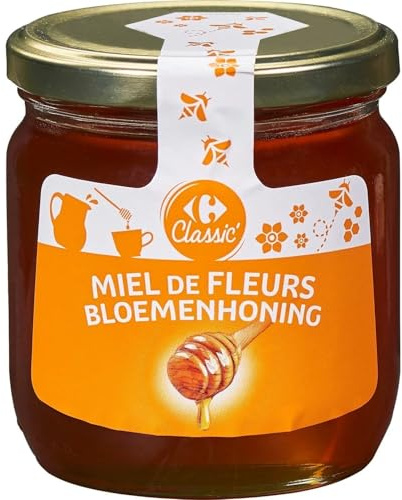 CARREFOUR CLASSIC' - Miel de Fleurs - le pot de 500g - Le Lot De 3