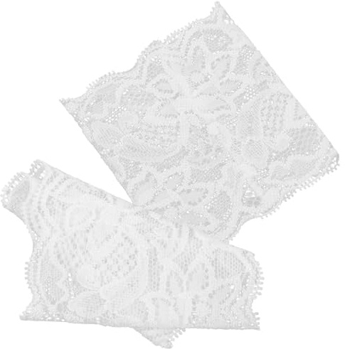 HOODANCOS 1 Paar Kurze Spitzen Handgelenksmanschetten aus Atmungsaktiver Spitze Leichte und Elegante Handgelenk Stulpen für Damen für Partys und Alltag