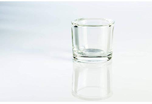 INNA-Glas Pequeño Vaso Decorativo - portavelas John, Transparente, 5,5cm, Ø 6,5cm - Vasito de Cristal - Pote de Vidrio