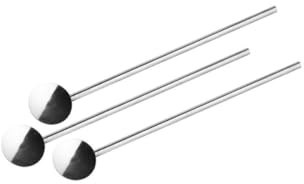 Fackelmann 48655 Lot de 3 Cuillères Paille INOX 2 en 1, Pailles Réutilisables, Agitateur pour Cocktails Smoothies Milkshakes, Ensemble de 3 pièces, Acier Inoxydable, 18 cm