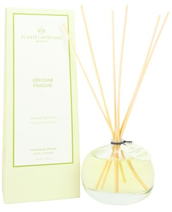 Bouquet Parfumé Verveine Fraîche – 100ml – Diffuseur de Parfum aux Tiges de Rotin – Senteur Verte et Hespéridée – Parfums de Grasse – Fabriqué en Provence – + de 90% d’ingrédients d’Origine Naturelle