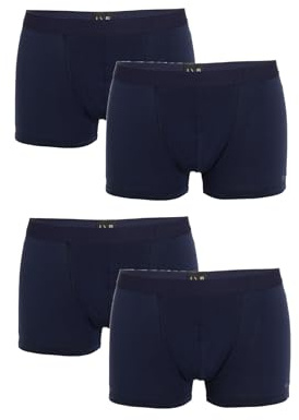 LVB Boxer Multipack in Morbido Cotone Elasticizzato, Mutande Basic, Comode e Traspiranti, Intimo Uomo Comfort Totale, Pacco da 4 Uomo X4