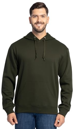 Fruit of the Loom Unisex Adult Eversoft Fleece Hoodies, Pullover & Full Zip, Moisture Wicking Breathable, Sizes S-4x Hooded Sweatshirt, Duffle Bag Green, Large US