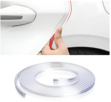 CGEAMDY Tira Anti-Colisión La Puerta De Coche, U En Forma Protección Bordes para Puertas De Coche, Sellado, 500CM Protección contra Colisiones, Protector Goma para La Mayoría De Los Coches (Transp)