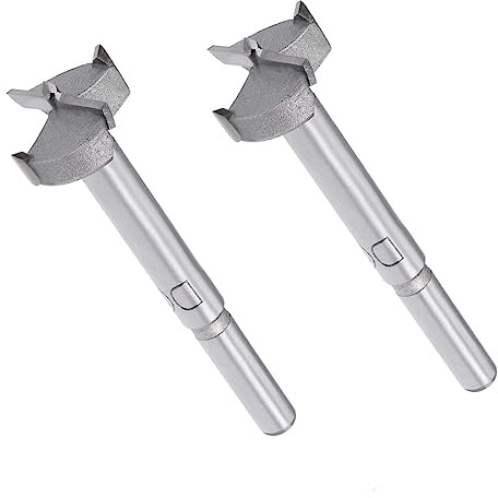 MACHSWON 2PCS Forstner Drill Bits Tungsten Carbide Wood Hole Saw Opener Drill Bit 26mm Woodworking Drilling Bit Cutter