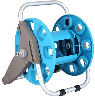 Support De Tuyau D'arrosage, Chariot Enrouleur De Tuyau Avec Roues, Outil De Rangement Pour Chariot De Conduite D'eau, L'aluminium N'est Pas Facile à Rouiller, Reçu 30 Mètres, Pour Pelouse Et Cour