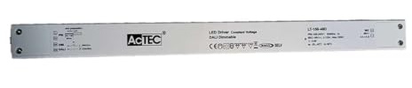 Alimentation Super Slim 48 V 150 W, Dimmable DALI2 Push Bouton, Tension constante, Led Driver Type Ballast, 400 x 32 x 21,6 mm