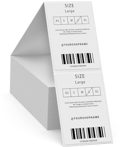 FINDAT Vita fläktvikta termiska etiketter 50 x 76 mm vinyl frakt rektangulära klistermärken självhäftande avtagbara vattentäta dekaler för lager kontor streckkod 500 st