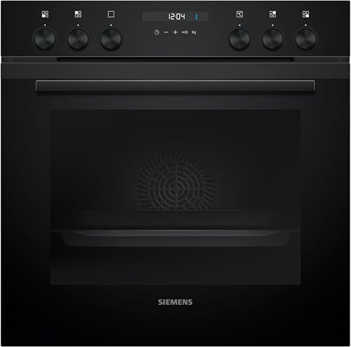 Siemens HE217GBB4, iQ500, Einbau-Herd 60 x 60 cm, Made in Germany, Induktionskochfeld-kompatibel, humidClean, 10 Automatikprogramme, 3D Heißluft, Schnellaufheizung, sanfte Türdämpfung, Deep black inox