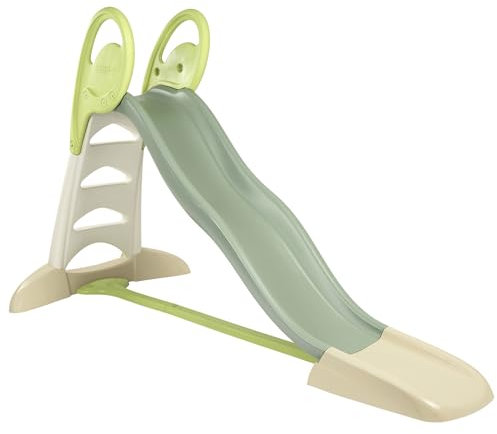 Smoby Life - XL Doppel-Wellen-Rutsche mit min. 80% Recycling-Anteil– Große Rutsche mit Wasseranschluss, 2,30 Meter lang, mit Rutschauslauf, Verstrebung, für Kinder ab 3 Jahren