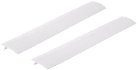 TOYZFRIENDY Combleur D’espace Anti-graisse 63 Cm Blanc en Silicone Résistant la Chaleur pour Plaque de Cuisson Gaz la Cuisine Professionnelle 2 Pièces