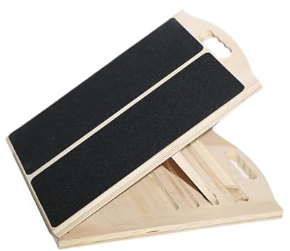 predolo Tabla Inclinada de Madera para Estirar Pantorrillas, Plegable Y Resistente, Ideal para Gimnasio en Casa, Ajustable para Tobillos.