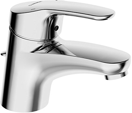 Hansa Waschtisch Einhebelmischer Hansamix, Wasserhahn mit Garnitur und flexiblem Druckschlauch, verchromt, Art.Nr. 01102283