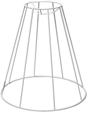 SMITS Lampenschirmgestell, weiß plastifiziert, Ø o. 12,5cm, Ø u. 30cm, h 32cm