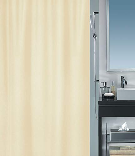 Spirella Schimmel Duschvorhang-Anti-Bakteriell, waschbar, wasserdicht-Polyester, „Primo “ 240x180cm Beige, Sergé 240 X 180 cm
