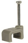 Kabel-Tex Flachkabel-Clips 100 Pack für 6 mm doppelt & Erde Grey