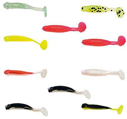 Wurmbaden 10 STK Mini Softbaits Gummifische Angel Köder Forelle Kunstköder Barsch Shads Raubfisch Barschköder