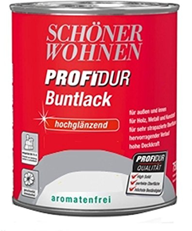 750 ml Schutz Farbe Ral 1021 Rapsgelb Raps Gelb Schöner Wohnen Profidur Bunt Trend Lack Dose hoch glänzend aromatenfrei innen außen Bowatex