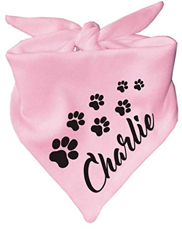 Hunde Dreiecks Halstuch (Fb: rosa) (Gr. 1 (55 cm)) Name des Hundes