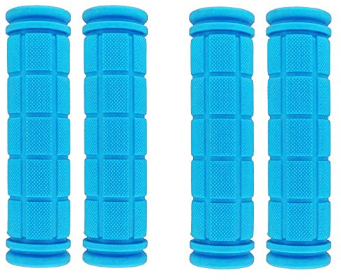 PLATT Bicycle Handle Bar Grips Colorful Rubber Mushroom Grips for BMX/MTB Bikes (2 Pairs)