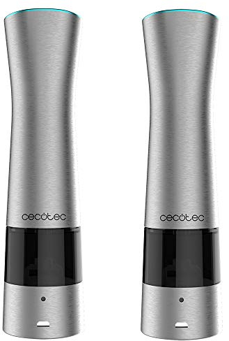 Cecotec Macinino elettrico per caffè e spezie InstantMill Press Duo, Corpi in acciaio inox, smerigliatrice in ceramica con funzione di stampa