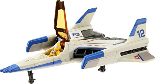 Mattel Disney and Pixar Lightyear Hyperspeed Series, Buzz Lightyear Mini Figura de acción y Nave Espacial XL-12, Nave Espacial de 6.2 Pulgadas
