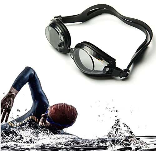 Rhnuuwy Swimming Goggles,Anti Fog Swim Goggles for Adult Men Women and Kids Indoor Outdoor,UV Protection and No Leak, (Black)