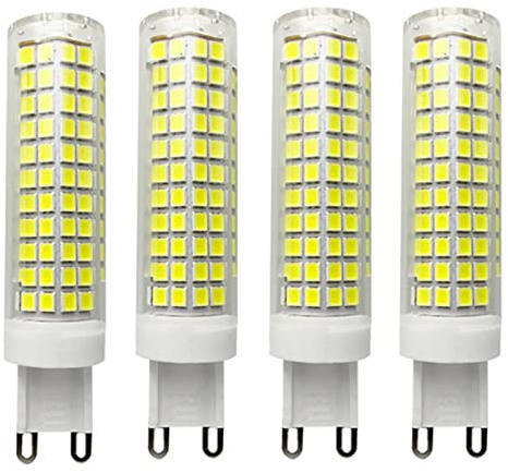 Edearkar G9 LED Light Bulb 15W (150W Halogen Equivalent), Daylight White 6000K, AC110V, G9 Base, Dimmable for Home Lighting, G9 Ceramic LED Corn Light Bulbs, 4 Pack