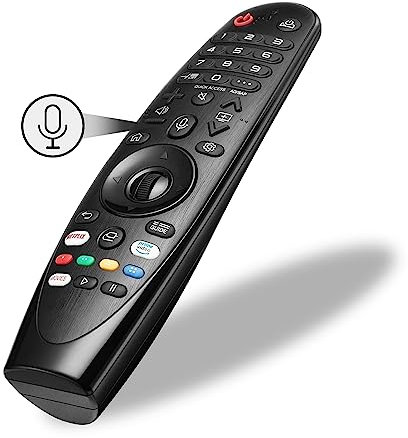 Replacement for LG Magic Remote MR19BA/MR20GA with Pointer and Voice Function Universal Remote Control Compatible with Many LG Smart TV Models - Netflix/Prime Video Hotkeys & Alexa/Google Assistant