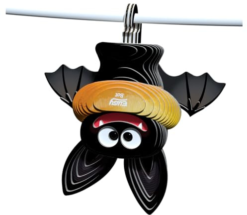 EUGY 650093 Fledermaus, 3D Tier-Puzzle für Kinder und Erwachsene zum Zusammenbauen, DIY Tierfigur, Bastelset ab 6 Jahren, Schwarz