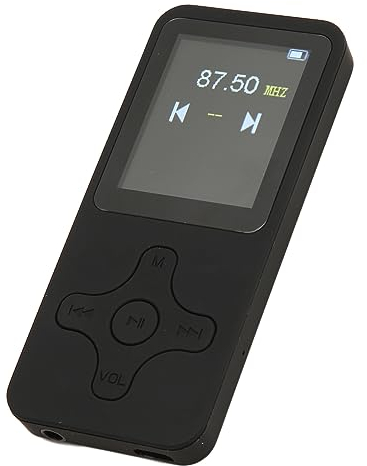 MP3 Player mit Bluetooth und Kabellos, Tragbarer HiFi Musik Player mit Lautsprecher, Videowiedergabe, UKW Radio, Elektrischem Buch, Recorder, Wecker, Musik Player für Spaß und
