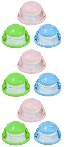 DOITOOL 9pcs Filter Bags Reusable Mesh Laundry for Washing Machine Lint Trap Debris Catcher for Dog and Random Colors