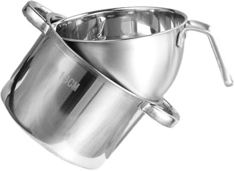 HEMOTON 1set Pentole Per Sciogliere Burro e Acciaio Inossidabile Pentola Caldo Con Vasca Esterna Per Fonduta e Cottura Indiretta Per Dessert e Salse Delicate