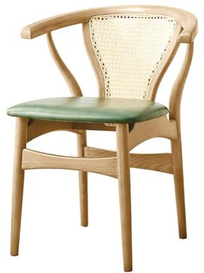 yixinzi-2024 Rattan-Akzentstuhl Rattan-Sessel mit tropischem Geflecht, Moderne Rattan-Esszimmerstühle, gepolsterte Rattan-Akzentstühle Sessel(Original Wood)