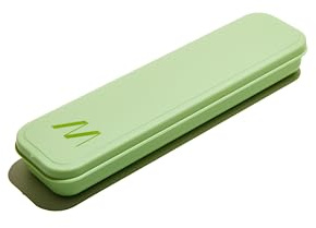 Muitomas, Set di Posate Portatile, Kit Completo di Posate per Pranzi Fuori Casa, con Custodia Compatta Facile da Trasportare in Viaggi e Ufficio, Colore Verde Salvia