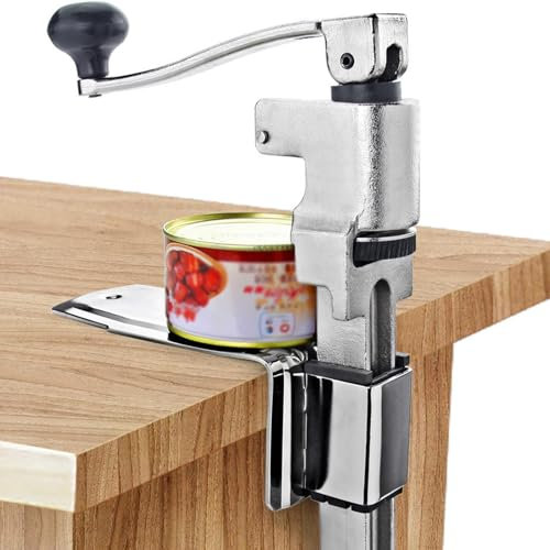 NVYAZJ Apriscatole da Tavolo, Apriscatole Manuale con Montaggio da Tavolo, Lama Affilata in Acciaio Inossidabile, Asta di Prolunga da 470 Mm E Base Rimovibile per Cucina di Ristorante Commerciale