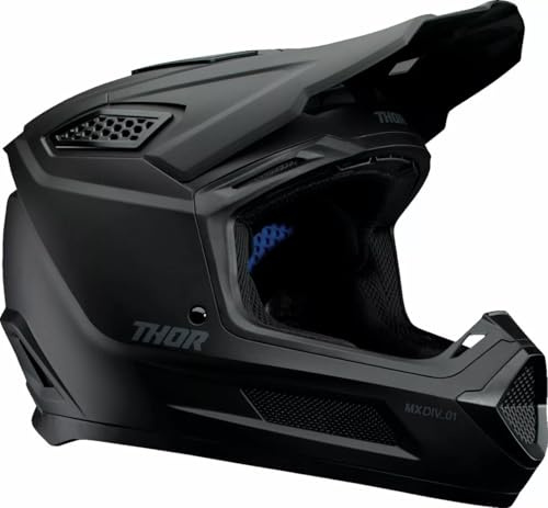 Thor MX Motocross Cross Helm Fleet Blackout Schwarz, Größe M (57-58)
