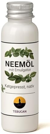 100 ml Premium Neemöl mit Emulgator von Tebucan - Natürliches Neemöl für Pflanzen - Effektive Pflanzenpflege für Garten- & Zimmerpflanzen