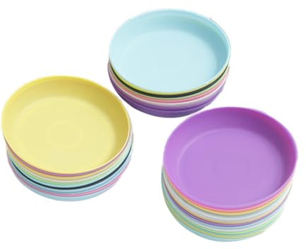 Lurrose 20 pièces Coupelles pour Pots de Fleurs Plastique Rondes Résistantes Aux Chocs et Soleil Supports Eau pour Plantes Succulentes Jardin Balcon Couleurs Couleur Couleur Aléatoire