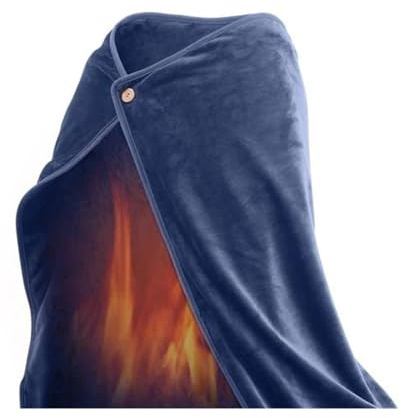 Chal Eléctrico Calentado,Manta Termica Electrica Manta eléctrica USB, 3 calentadores de calor, alfombra cálida for rodillas, hogar, configuraciones multifuncionales, colchón, 140 x 80 cm, espalda(B)