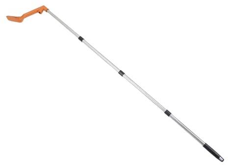 FUTUREORYY Kit de Nettoyage de Gouttières Léger avec Perche Télescopique Réglable, Pelle à Gouttière en Plastique Solide, Outil D’entretien de Toiture pour Éliminer Feuilles et Débris,